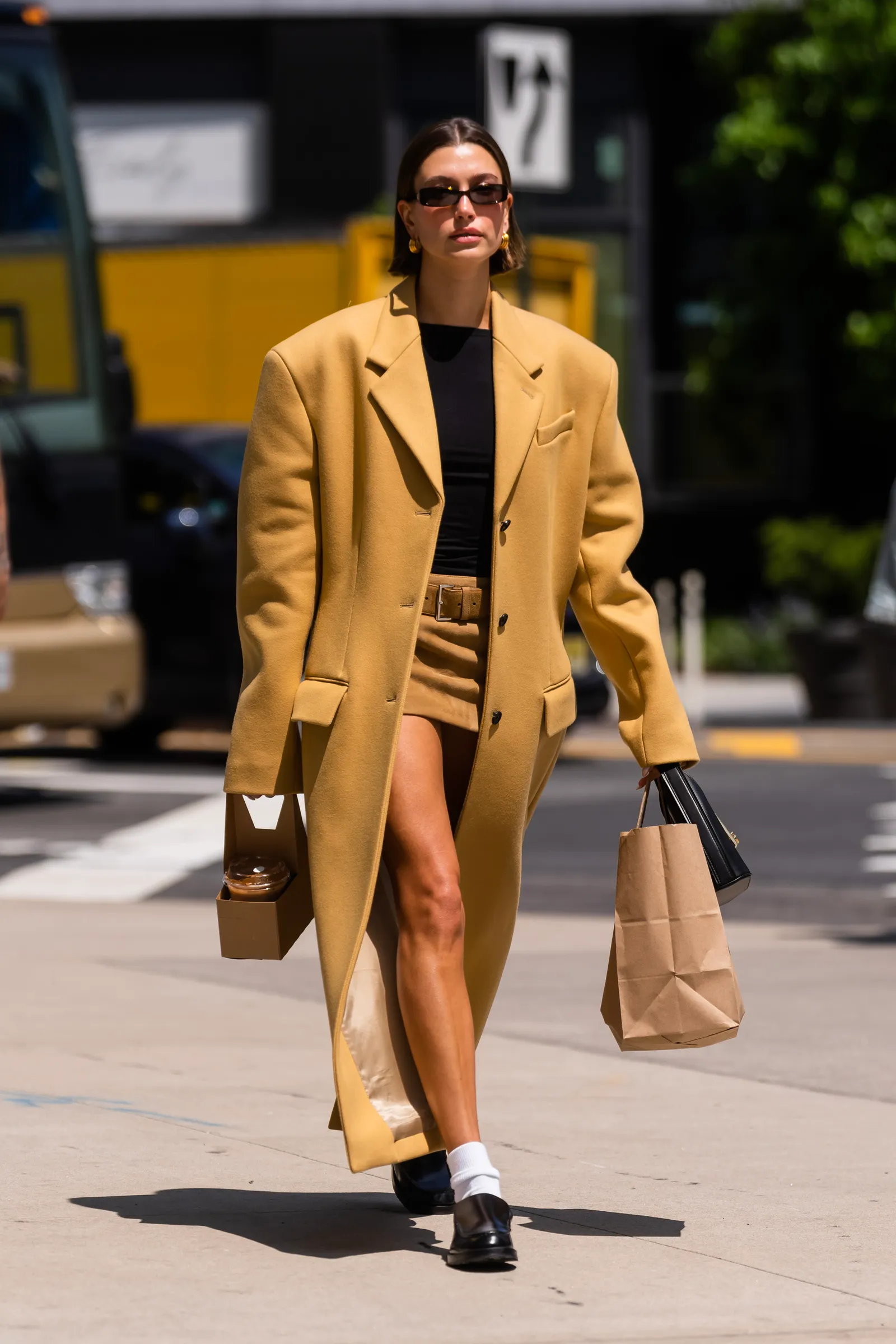 hailey bieber - trench coat