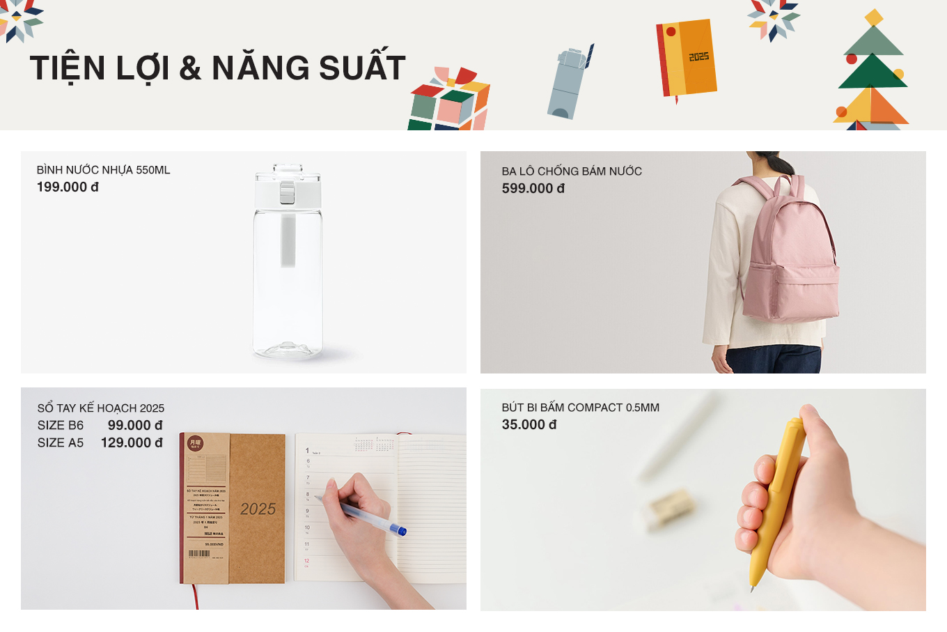 quà tặng tiện dụng MUJI