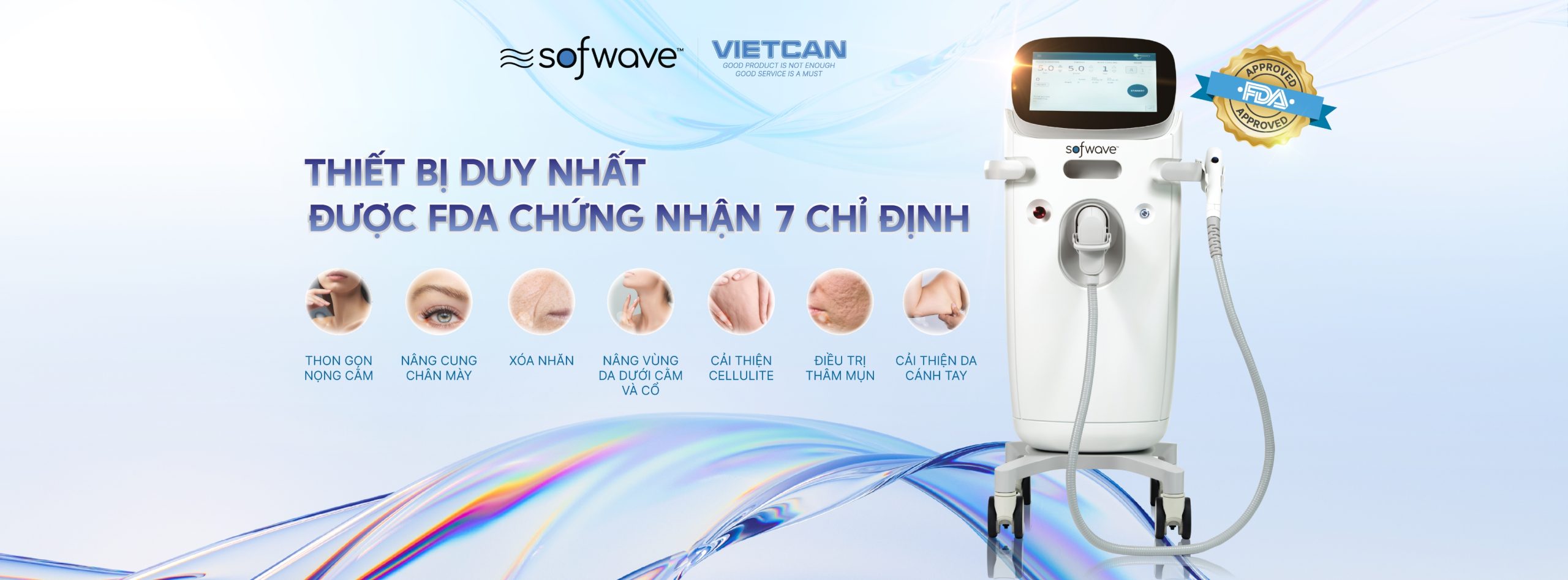 thiết bị công nghệ cao trẻ hoá da Sofwave SUPERB