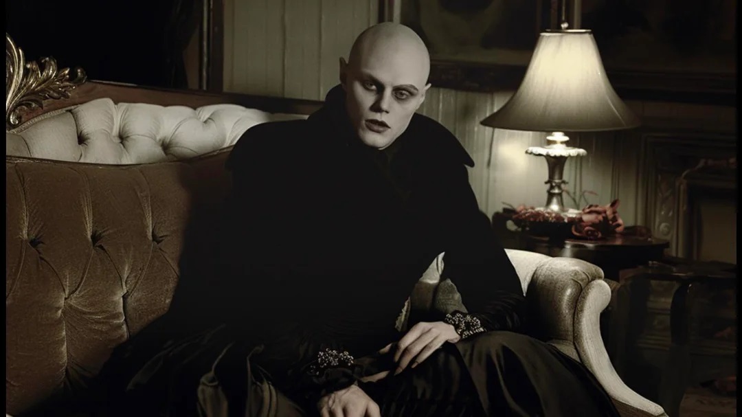 bill skarsgård trong hình tượng bá tước orlok của nosferatu