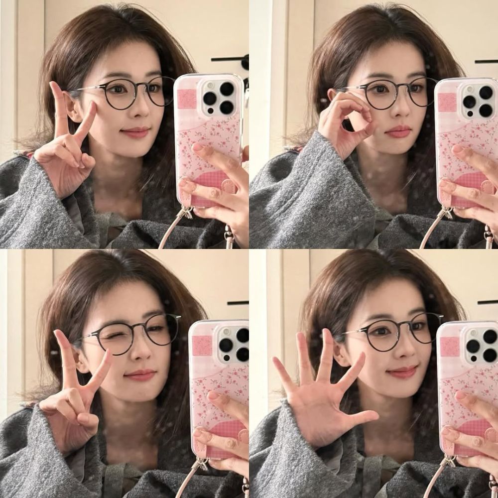 bạch lộc selfie trước gương