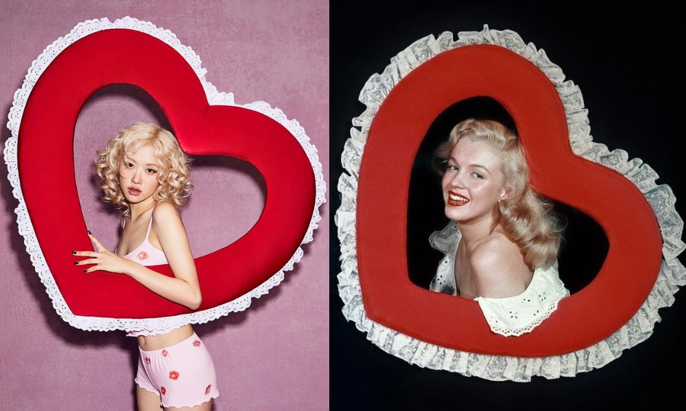 Rosé (BLACKPINK) và Marilyn Monroe trong bộ ảnh nhân dịp Valentine