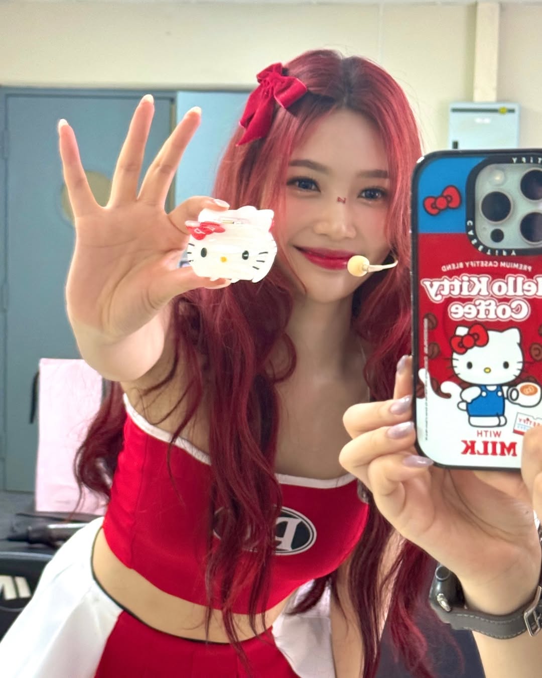 kẹp tóc nơ joy red velvet