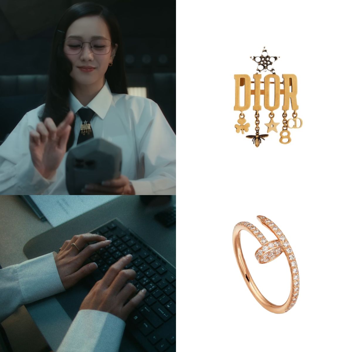 jisoo diện khuyên tai dior