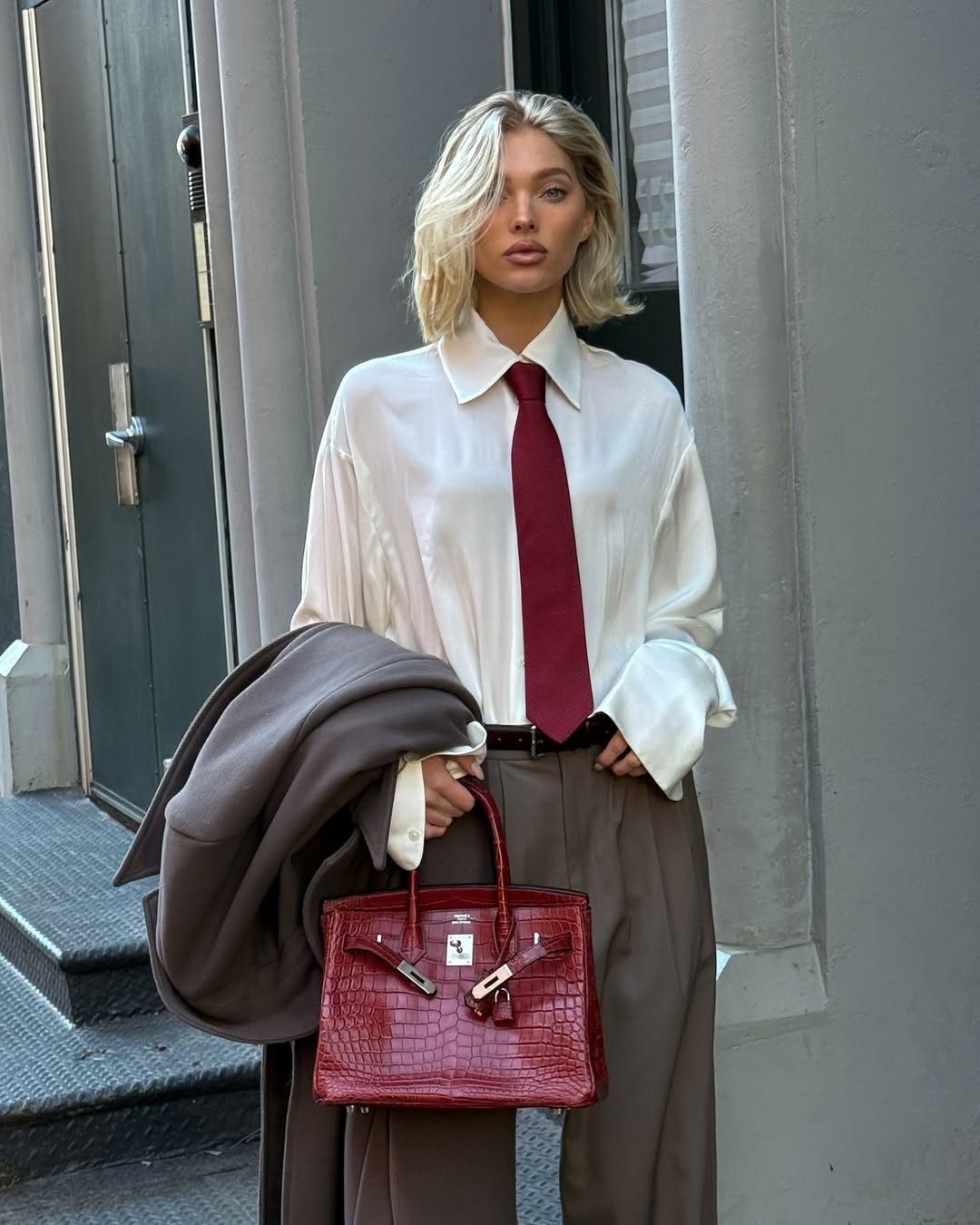 elsa hosk suit oversized