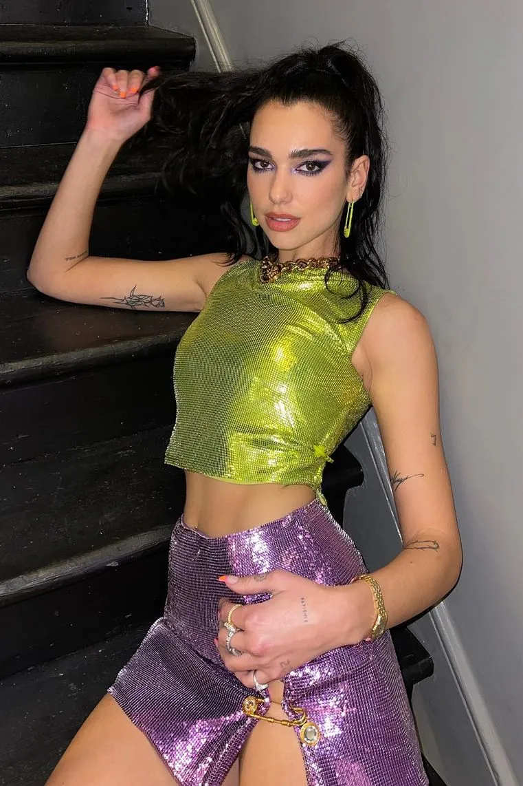 Lime Green Dua Lipa Elle