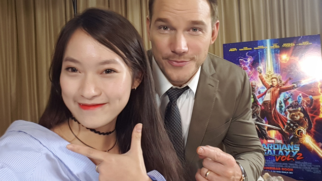 Vệ Binh Dải Ngân Hà 2, Chris Pratt giao lưu cùng 