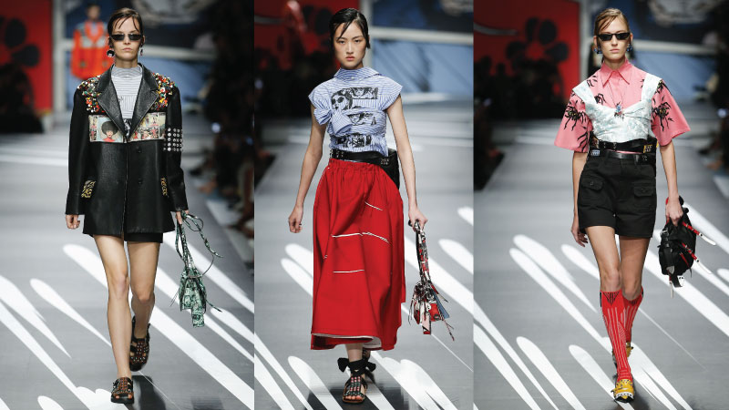 Prada Ready-to-wear Xuân 2018: Tính nữ được suy tôn bởi sự mạnh mẽ và náo nhiệt