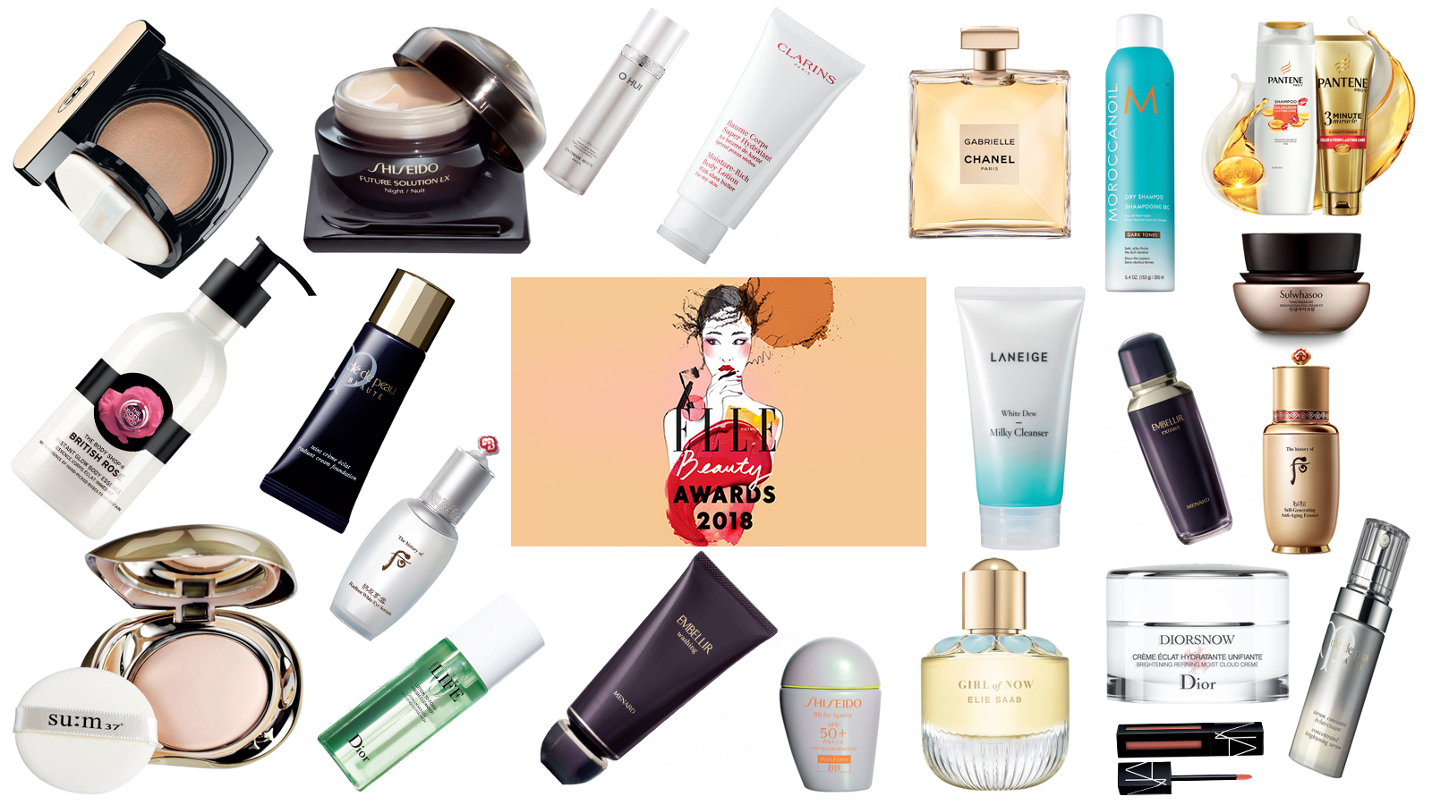 elle beauty awards 2018 sản phẩm thắng giải chung cuộc