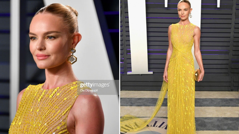 Diễn viên Kate Bosworth diện thiết kế mới nhất của NTK Công Trí trên thảm đỏ Oscar 2019