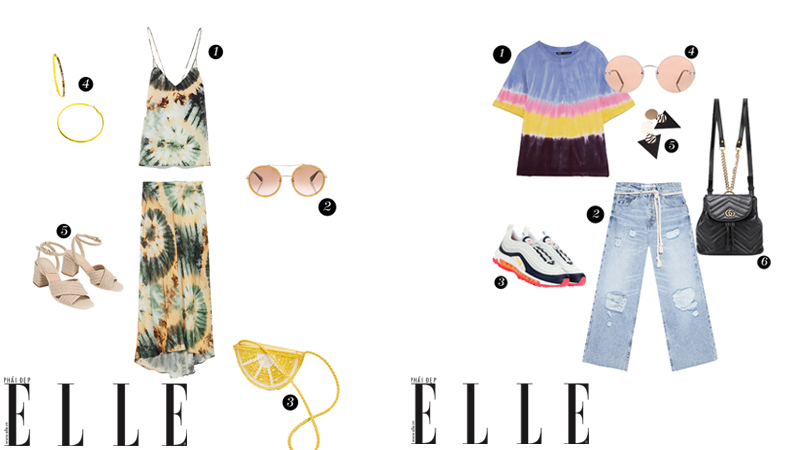 ELLE Style Calendar tháng 4/2019: Sáng tạo thời trang ngày Hè cùng sắc nhuộm tie-dye