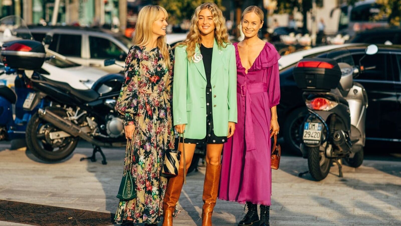 street style tại tuần lễ thời trang milan xuân hè 2020 tràn ngập hoạ tiết sặc sỡ và chất liệu da