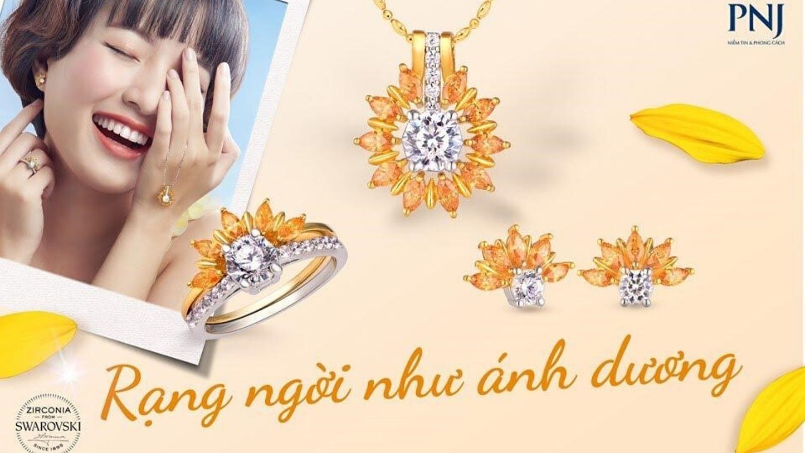 bộ sưu tập trang sức pnj hoa hướng dương