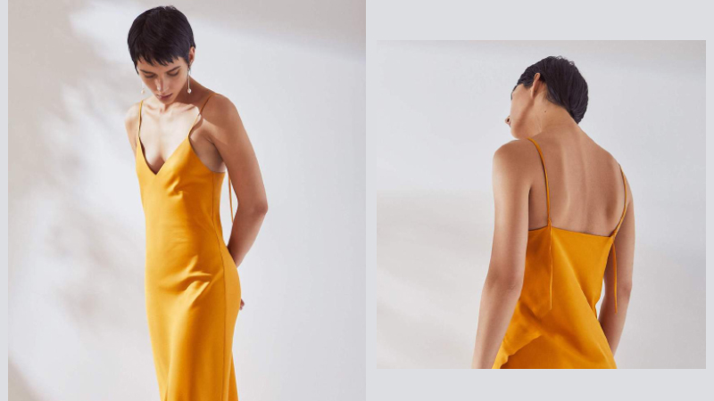 mặc đẹp với slip dress vàng kowtow