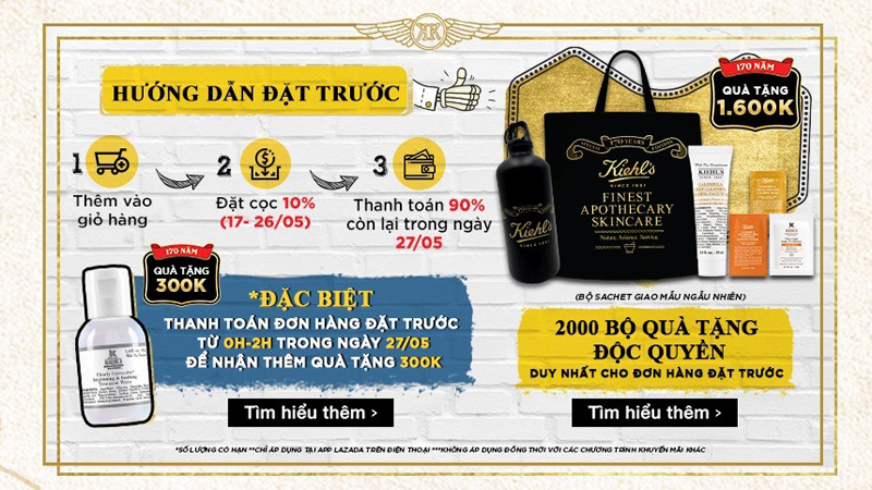 Kiehl’s Since 1851 đã kết hợp cùng Lazada - sàn thương mại điện tử hàng đầu Đông Nam Á  tổ chức sự kiện kỷ niệm hành trình 170 năm đồng hành và đem lại dịch vụ tối ưu cho người tiêu dùng.