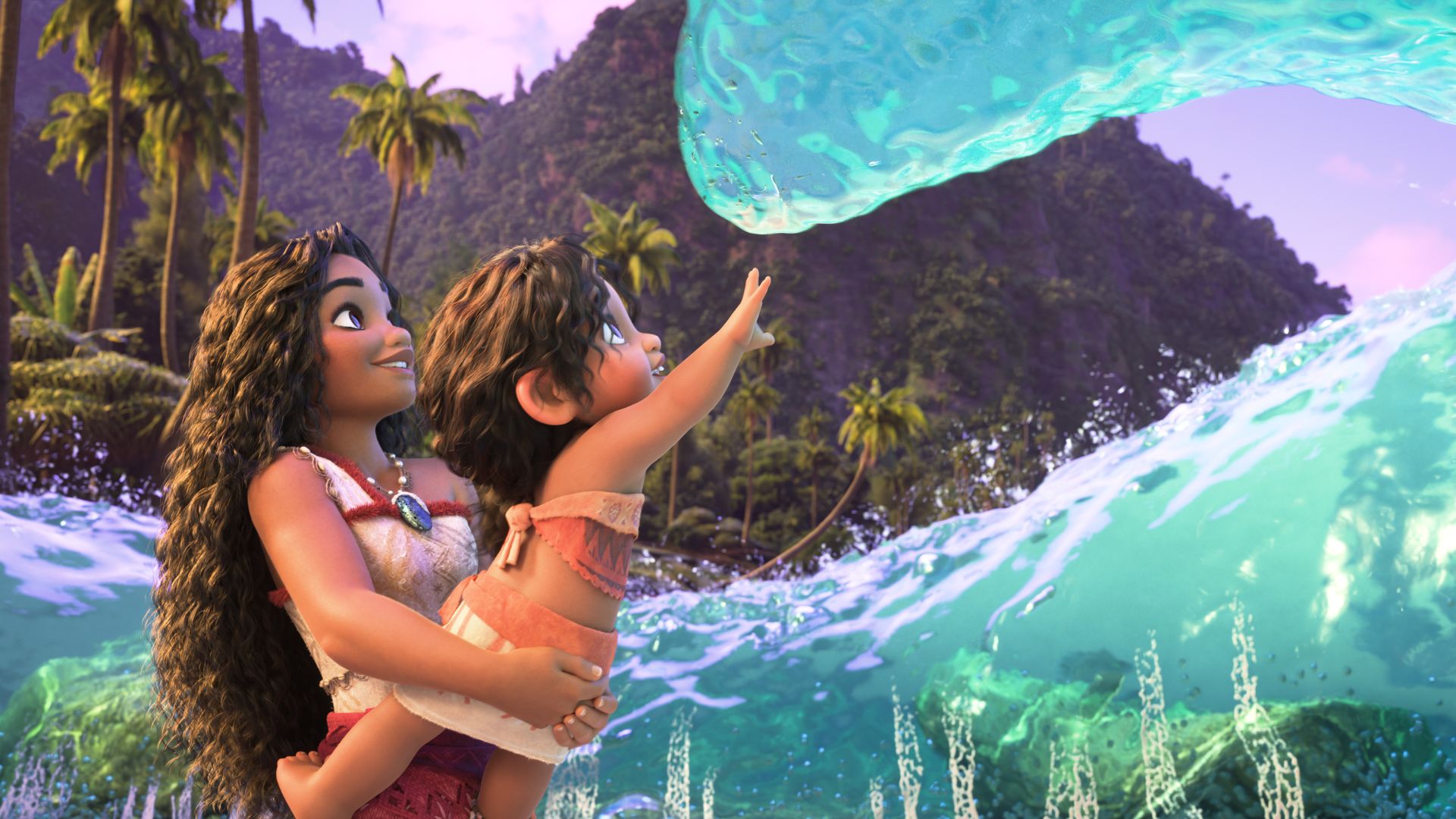 Moana vui đùa cùng em bé trong trailer Moana 2