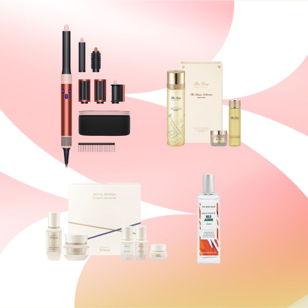 Dyson Airwrap ™ Complete Long, The history of Whoo Royal Regina Energetic Special Set, OHUI The First Geniture Cell Essential Source Set, Nước hoa The Body Shop Wild Jasmine Eau de Toilette