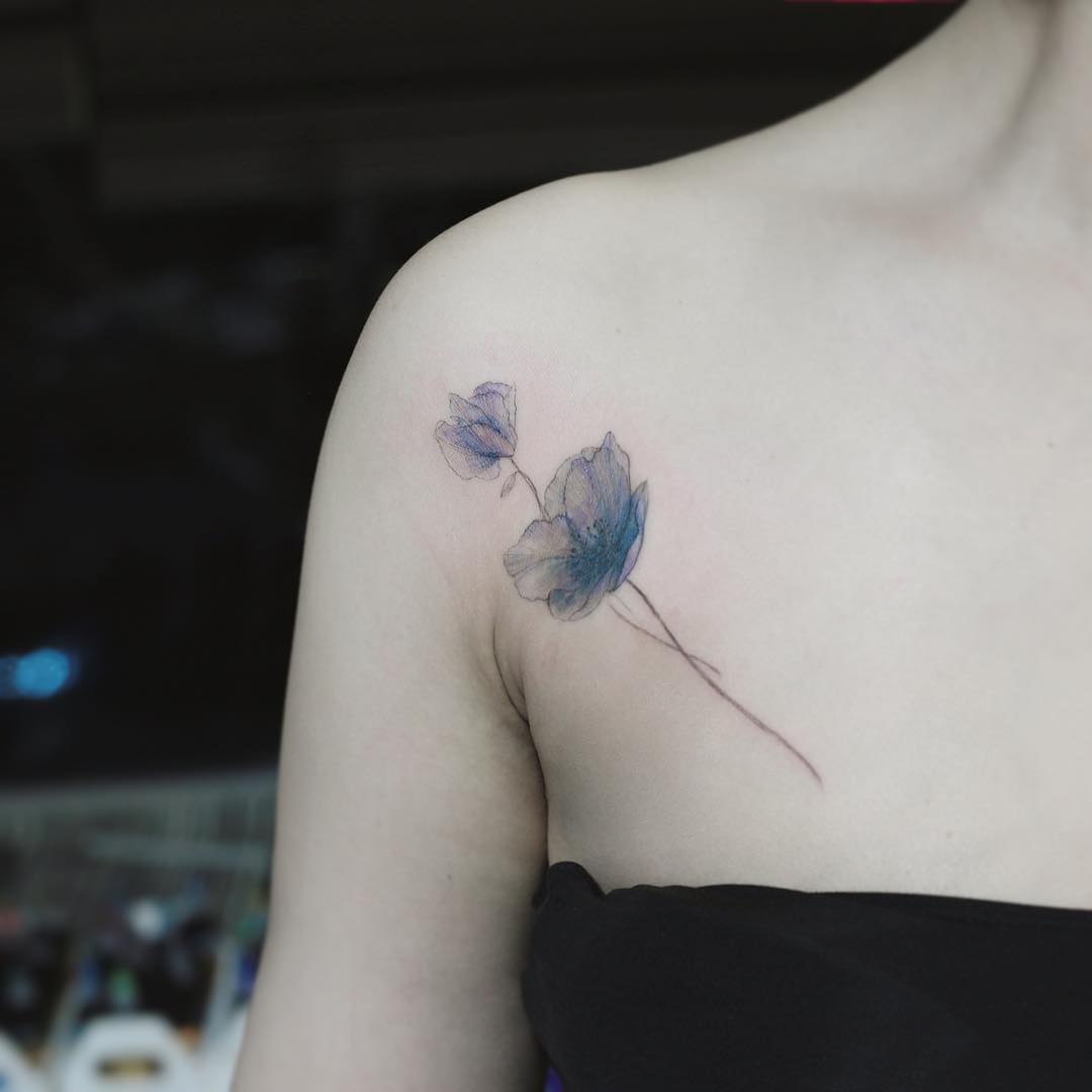 𝐈𝐫𝐢𝐬 𝐭𝐚𝐭𝐭𝐨𝐨 hoa diên vĩ Trong tiếng  Art House Tattoo   Facebook