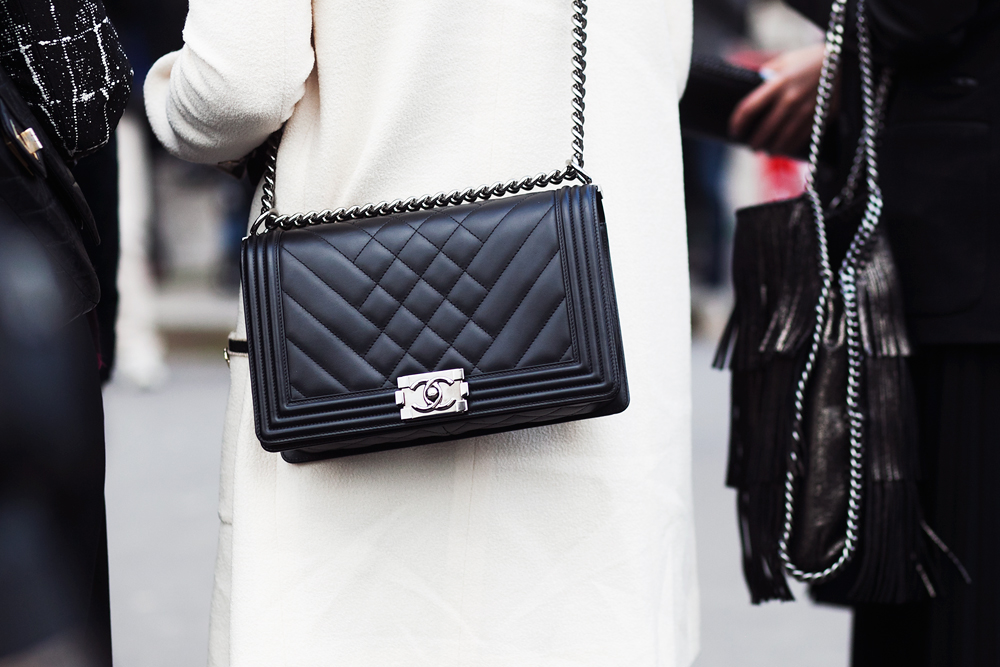Boy Chanel Handbag Grained Shiny Calfskin Goldtone Metal Black  Fashion  CHANEL  lupongovph