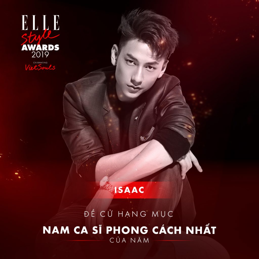 Issac hạng mục nam ca sĩ phong cách nhất ELLE Style Awards 2019