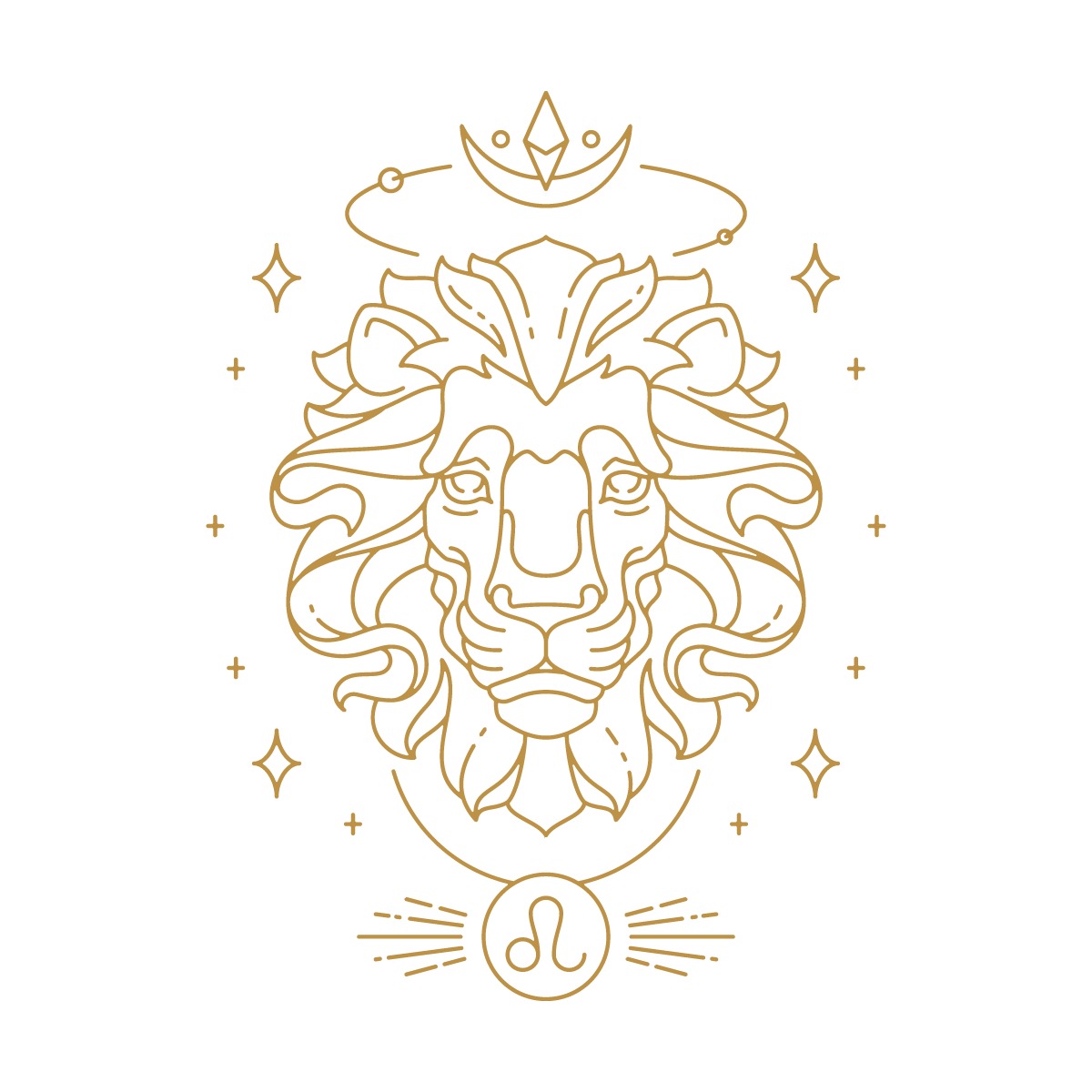 Hình ảnh đầu sư tử, biểu tượng cung hoàng đạo Sư Tử
