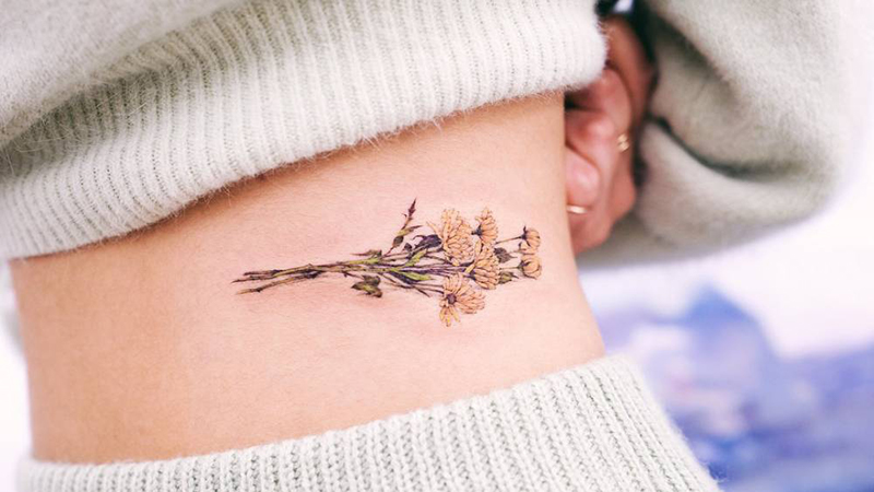 Hình xăm hoa tuyệt đẹp ở ngực cho hot girl  Tattoo Gà