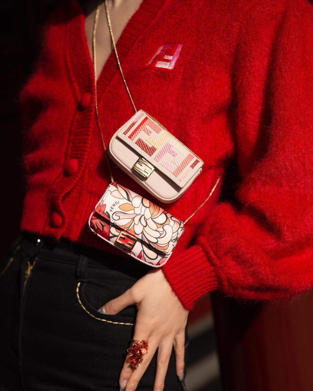 fendi bag layering