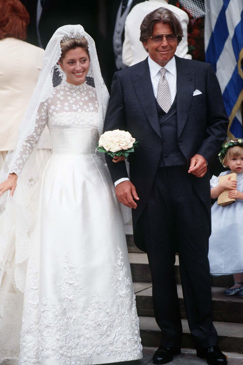 Đầm cưới ren của Công nương Hy Lạp Marie-Chantal