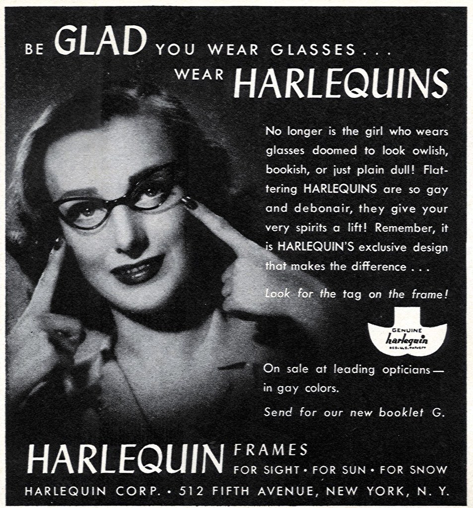 Quảng cáo kính mắt mèo thập niên 40