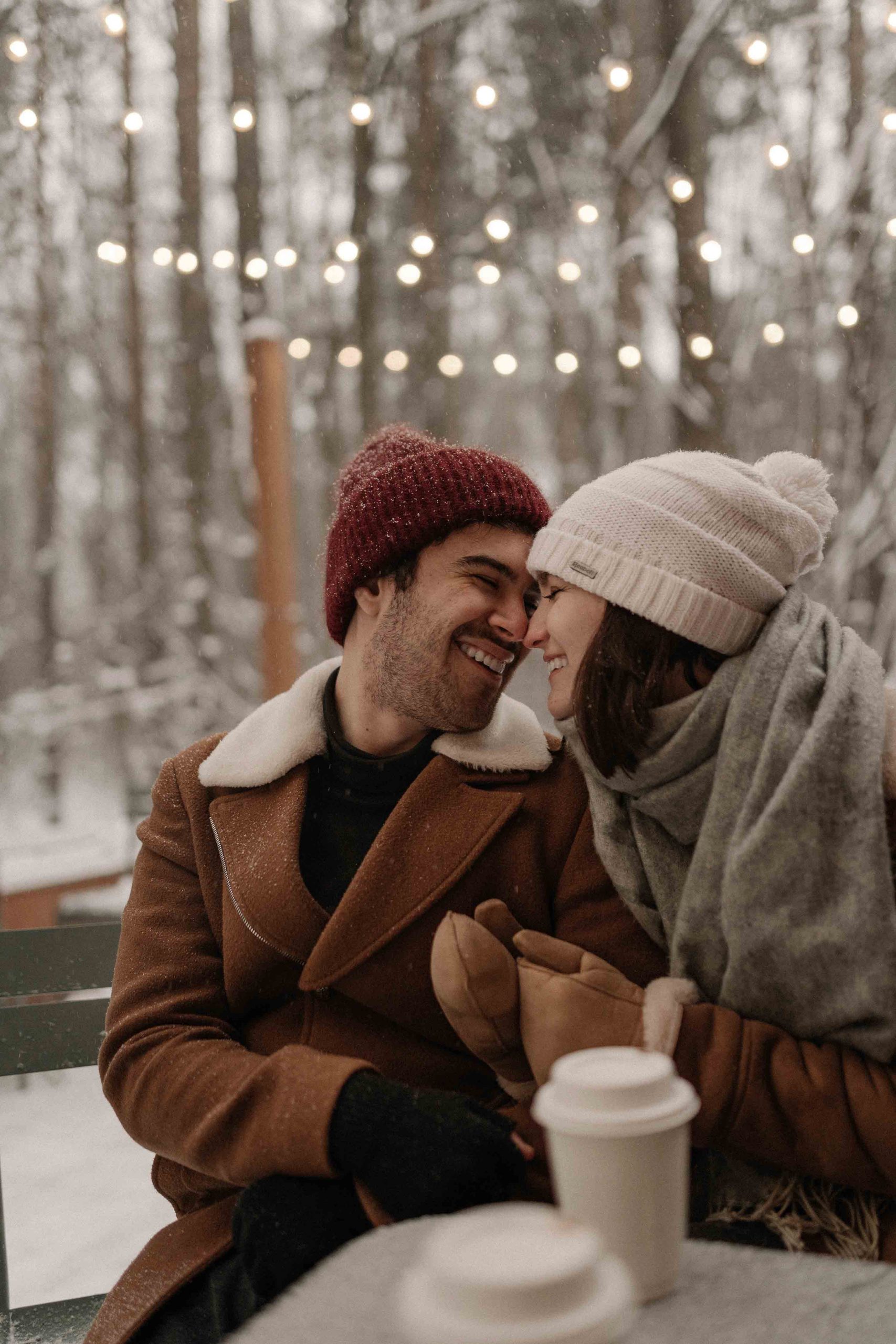 cafe go with lover in winter