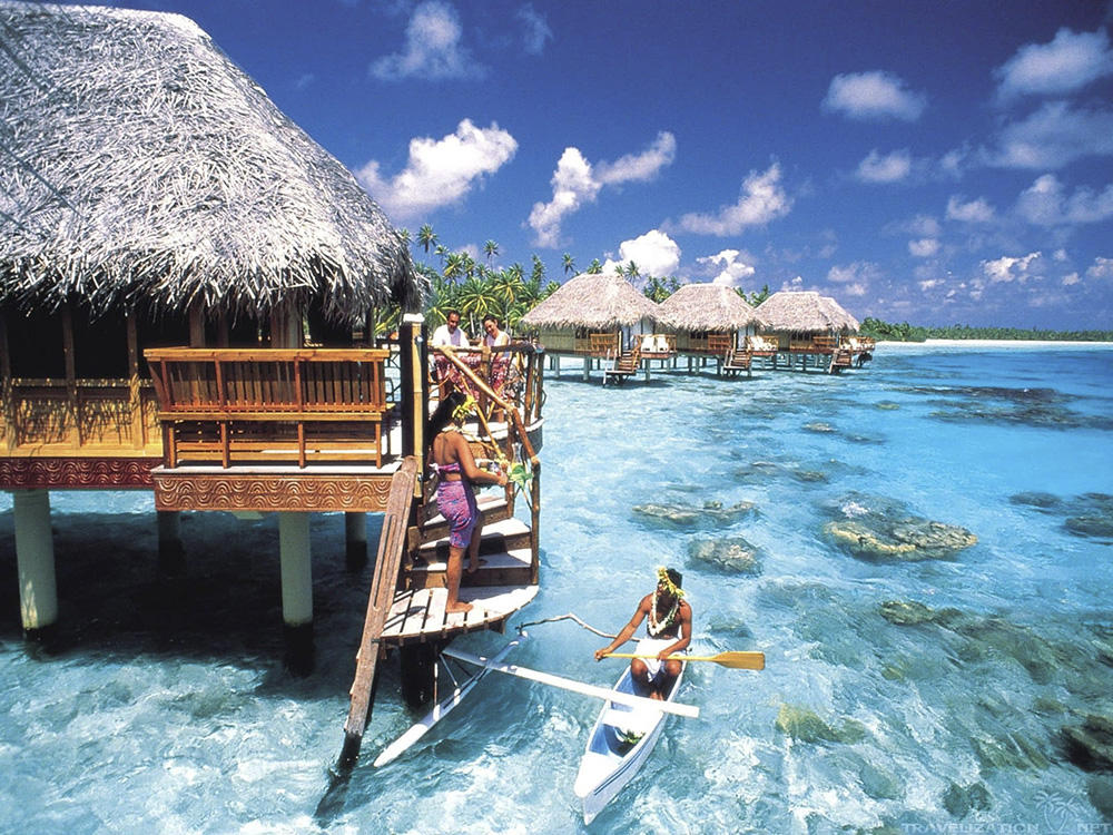 du lịch biển trăng mật tahiti