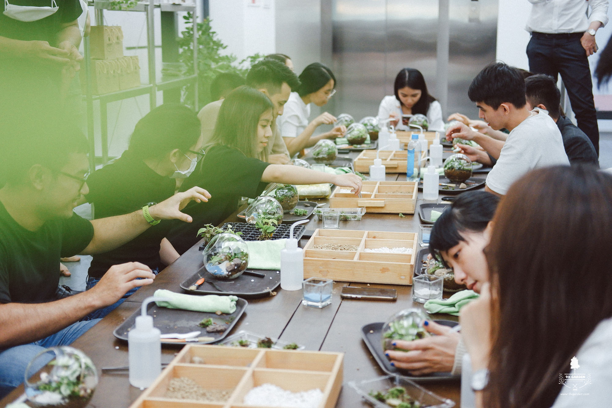 người tham gia workshop terrarium