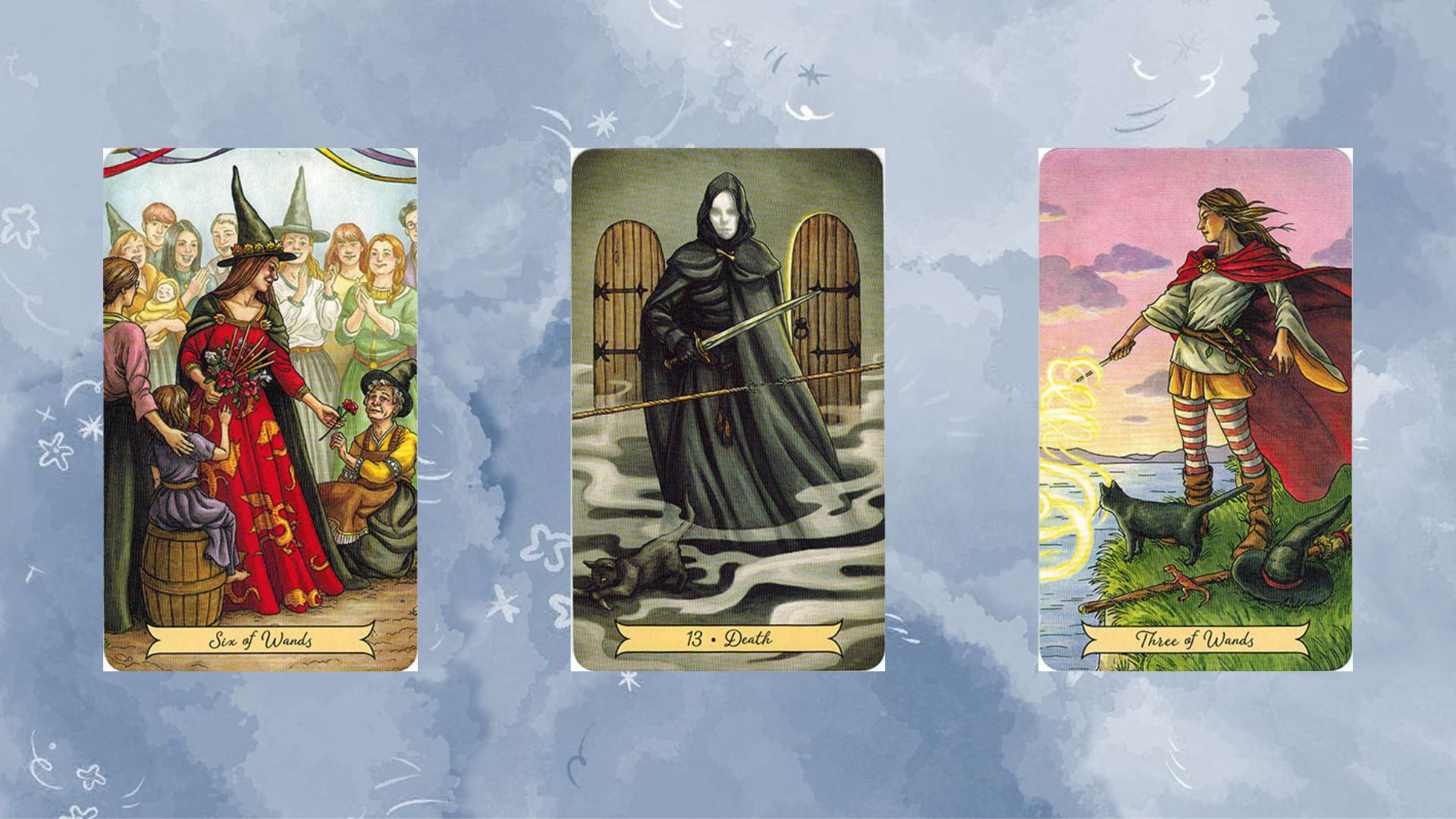 tụ tarot 2 six of wands - the death - three of wands